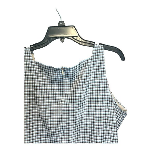 Theory Check Print Square Neck Dress - Picture 5 of 5